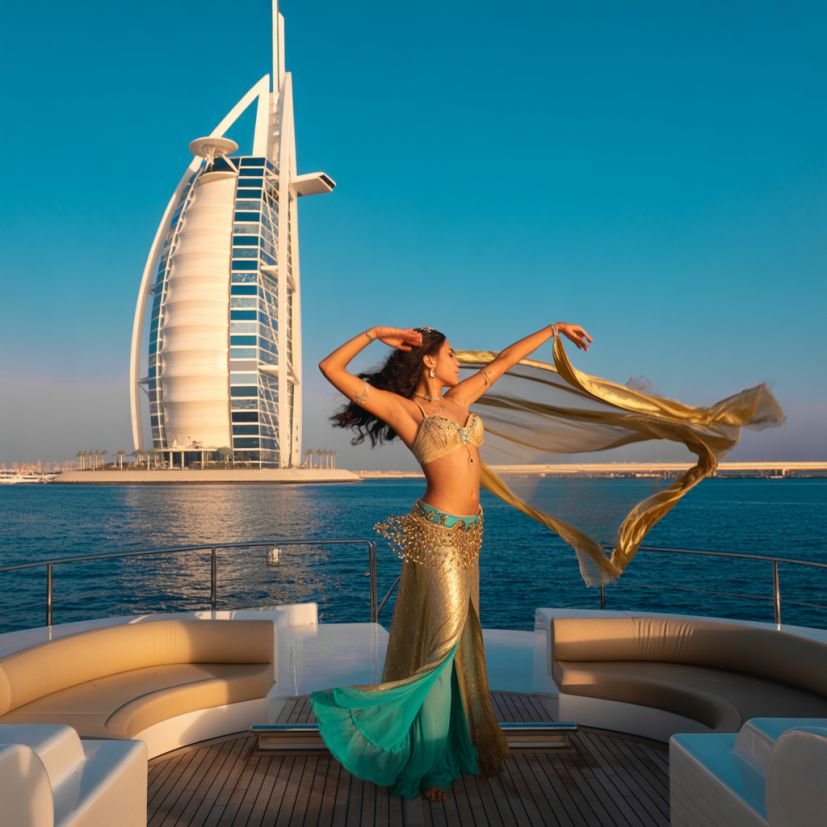 Belly Dancer Yacht Rental Dubai - Flame Yacht Rental in dubai