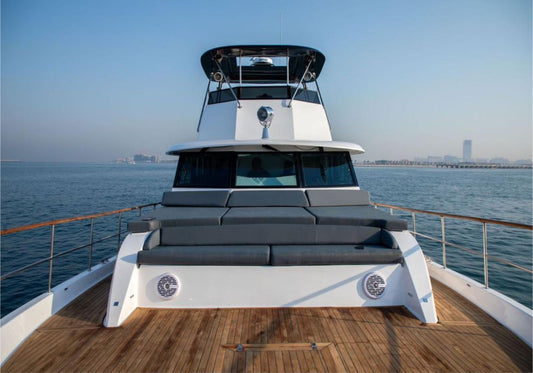 Hatteras 64ft(19m) New Year's Eve Yacht rental in Dubai- Flame Yacht Rental in Dubai