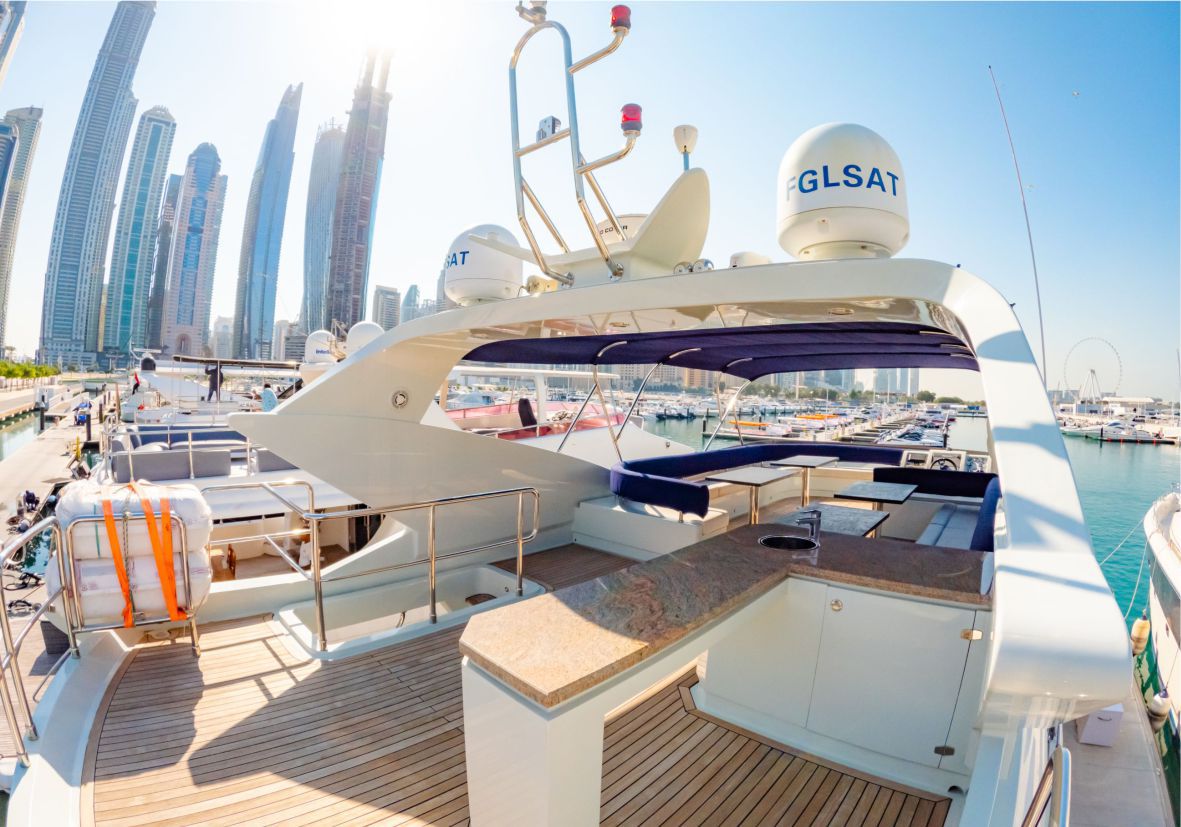 Astra 76ft(23m) Astra 76ft(23m) New Year's Eve Yacht rental in Dubai - Flame Yacht Rentals