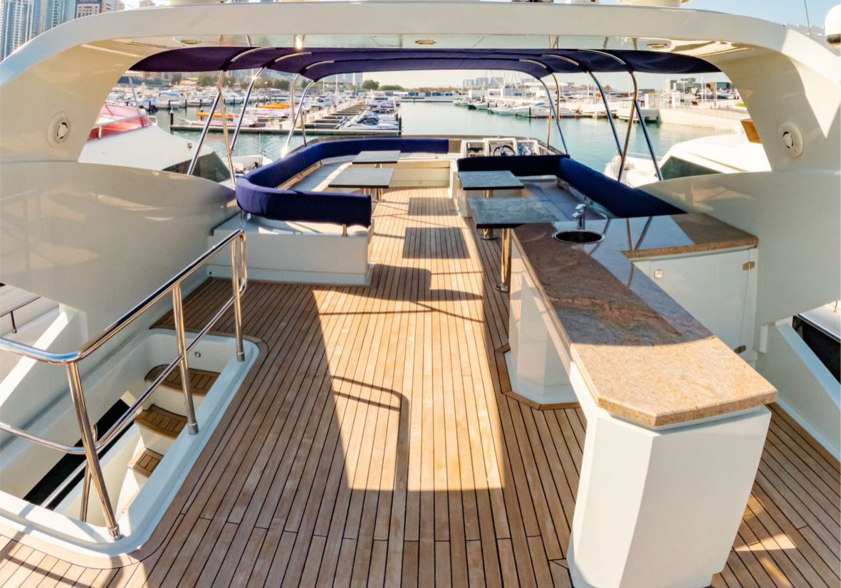 Astra 76ft(23m) Astra 76ft(23m) New Year's Eve Yacht rental in Dubai - Flame Yacht Rentals