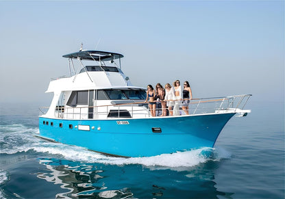 Hatteras 64ft(19m) New Year's Eve Yacht rental in Dubai- Flame Yacht Rental in Dubai