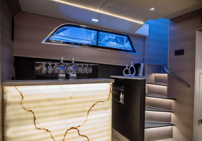 Hatteras 64ft(19m) New Year's Eve Yacht rental in Dubai- Flame Yacht Rental in Dubai