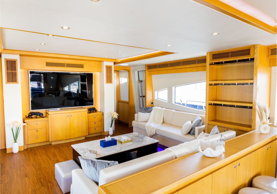 Kona 110ft(34m) New Year's Eve Yacht rental in Dubai  - Flame Yacht Rental in dubai