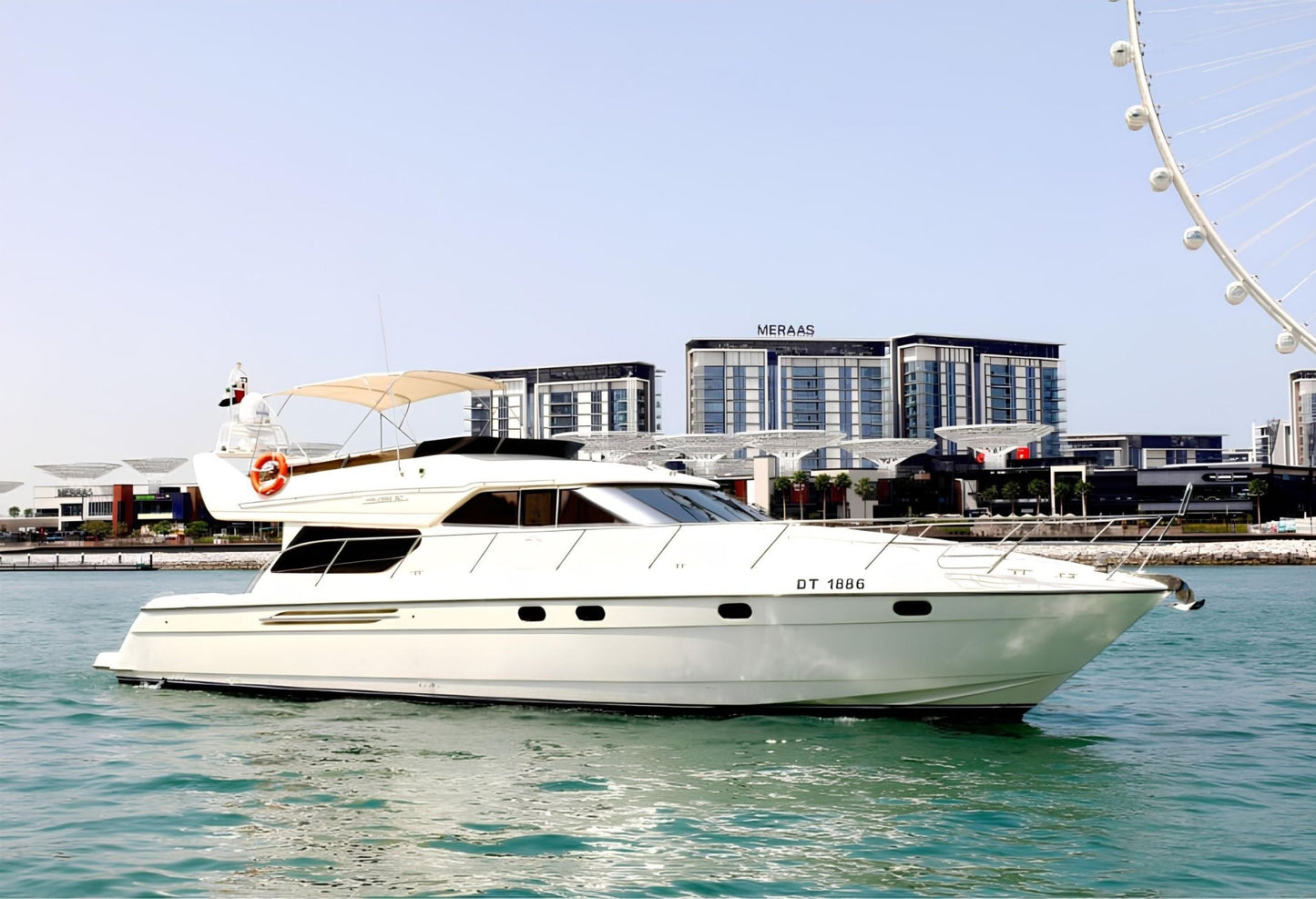 Princess 60ft(18m) New Year's Eve Yacht rental in Dubai- Flame Yacht Rental in Dubai