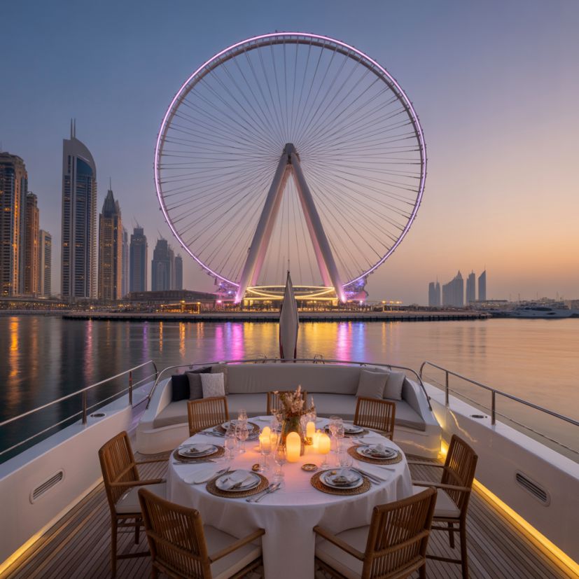 Private Dinner On the Yacht in Dubai - Flame Yacht Rentals