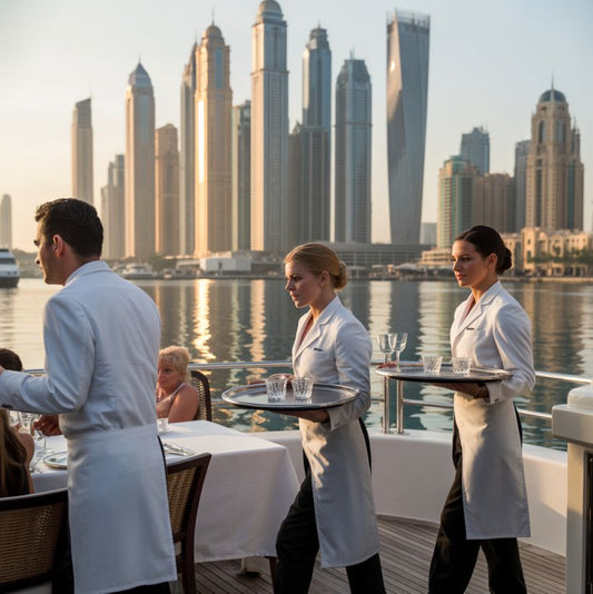Private Waiters - Luxury Yacht Rental Dubai - Flame Yacht Rentalin dubai