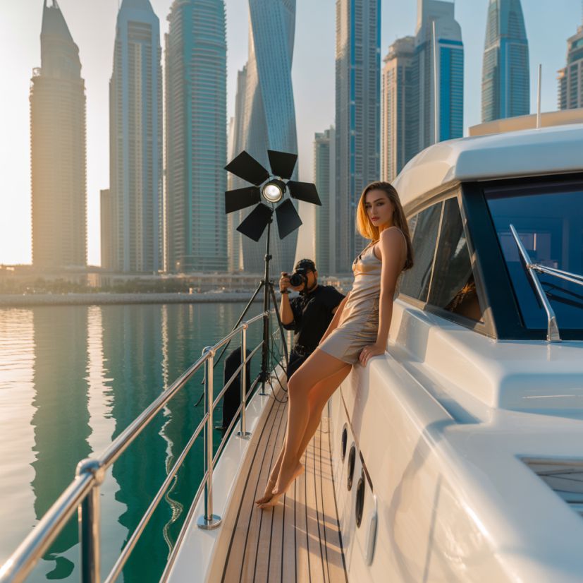 Yacht Rental Dubai for Photoshoot & Video - Flame Yacht Rental in dubai